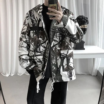 

2020 Spring Workwear Casual Jacket Men's High-quality Cotton Trench Coat Jacket Hong Kong Style Large Size Tide Shirt