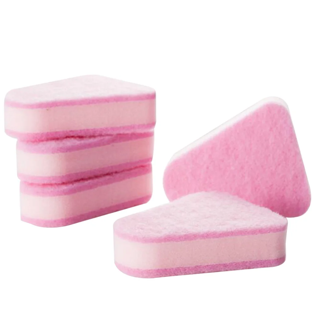 5Pcs Replacement Bathtub Toilet Double Side Home Use Bathroom Cleaning Tools Brush Head Kitchen