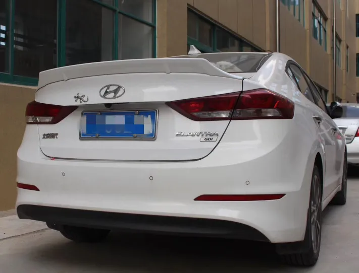 Для hyundai Elantra надрезаемая подкладка, ABS Материал заднее крыло автомобиля праймер цвет задний спойлер