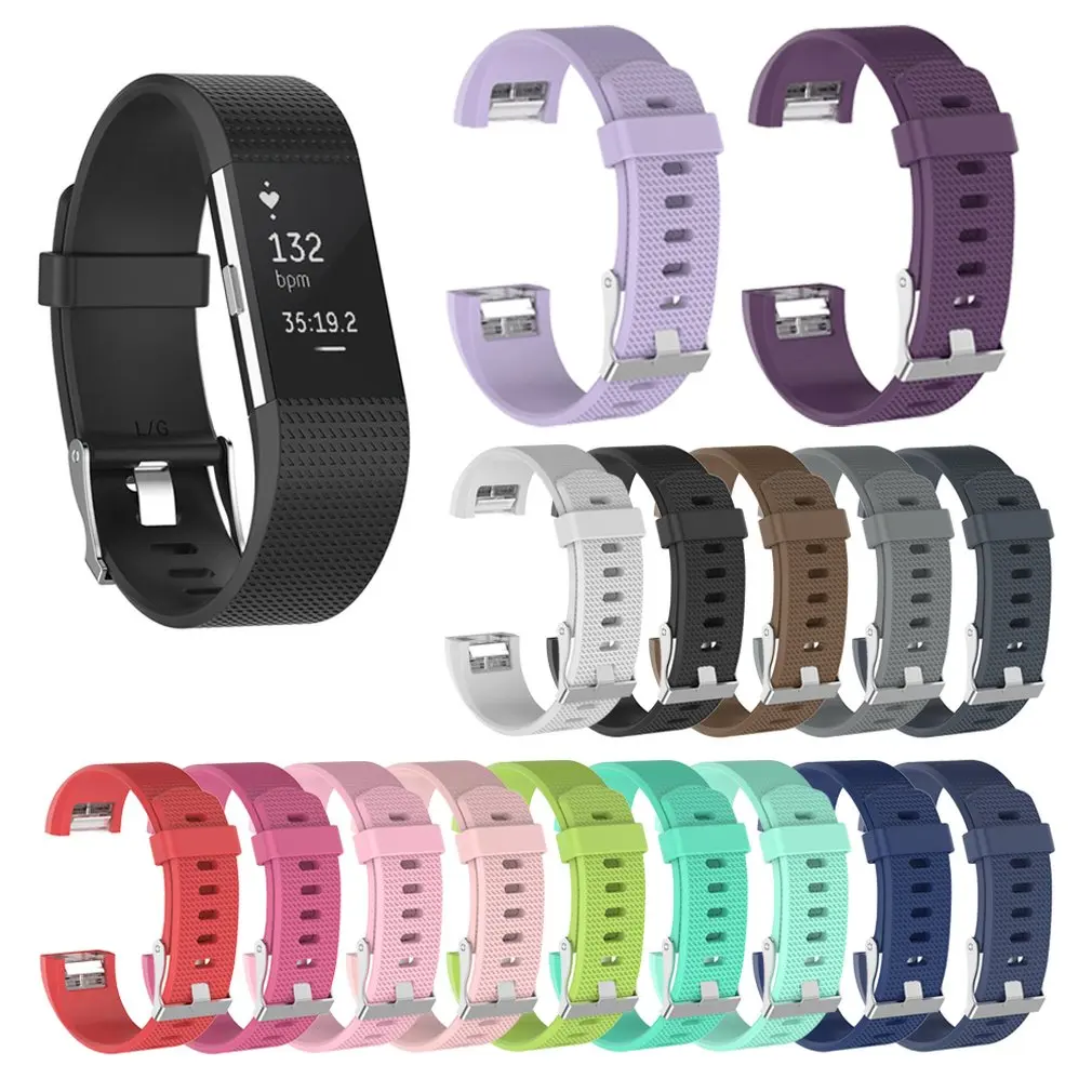Wristband Wrist Strap Smart Watch Band Strap Soft Watchband Replacement Silicon Smartwatch Band For Fitbit Charge 2 Diamond 3D