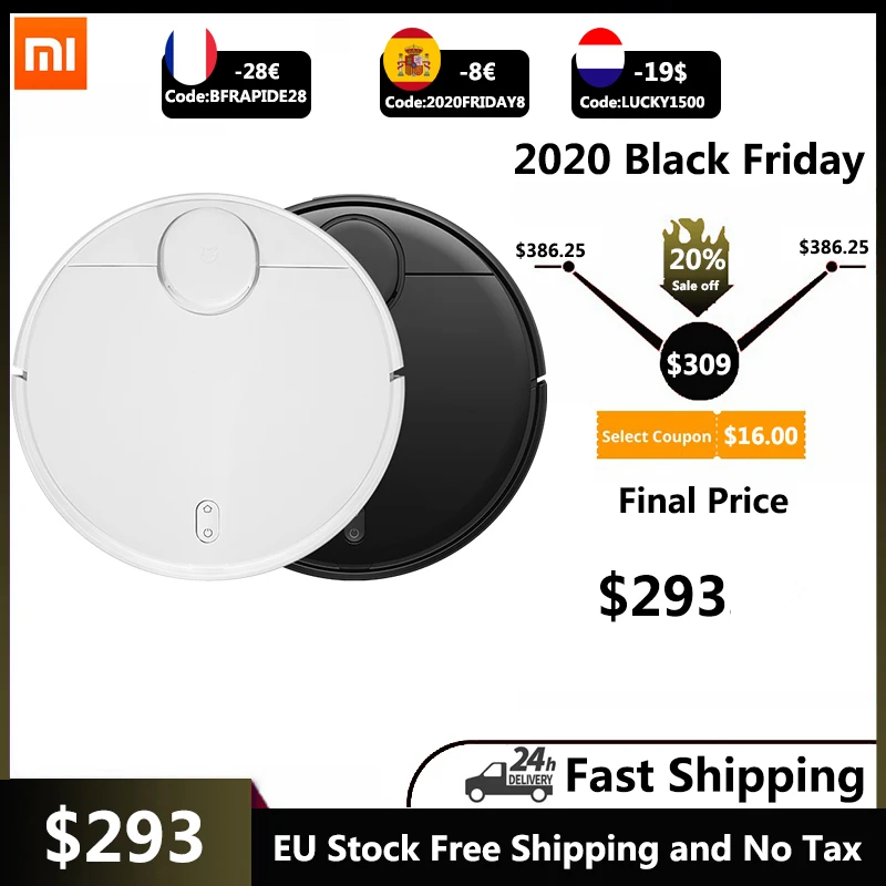 Xiaomi MiJIA робот пылесос подметальная уборка Электрическая Швабра STYJ02YM 2100Pa