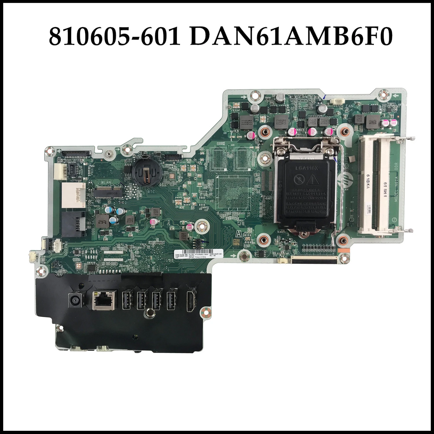 Высокое качество 810605-601 для HP Pavilion 23-N 27-Q Touch все-в-одном материнская плата DAN61AMB6F0