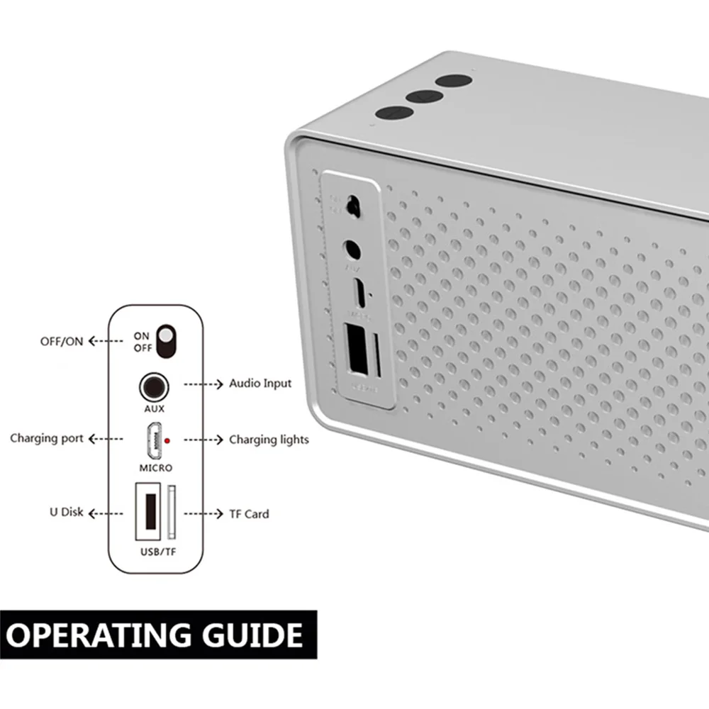 F2 портативный беспроводной динамик звуковая коробка громкоговоритель Bluetooth BT 4 2