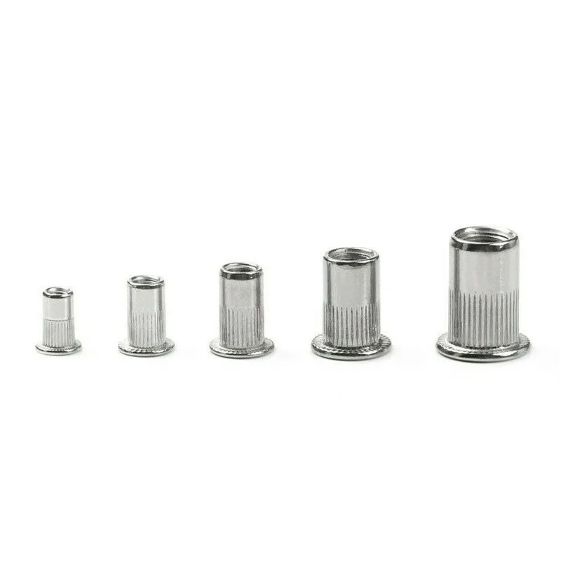 150Pcs Rivet Nuts Aluminum alloy Heavy Duty Threaded Insert Nutsert Rivnuts for Riveter Riveting Nut Gun Tools
