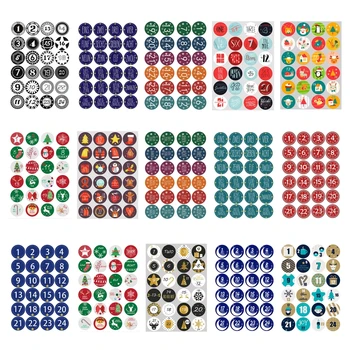 

2020 New 240x Christmas Countdown Advent Calendar Number Sticker Gift Package Seal Label