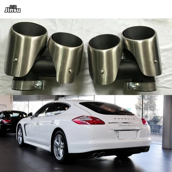 

Stainless steel Tail Exhaust Tips Muffler Pipe For Porsche Panamera 970.1 2009 - 2013 Panamera s turbo mufflers 2pcs