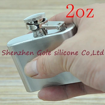 

200pcs 2oz Stainless Steel Pocket Flask Russian Hip Flask Male Small Portable Mini Shot Bottles Whiskey Jug Small Gifts For Man