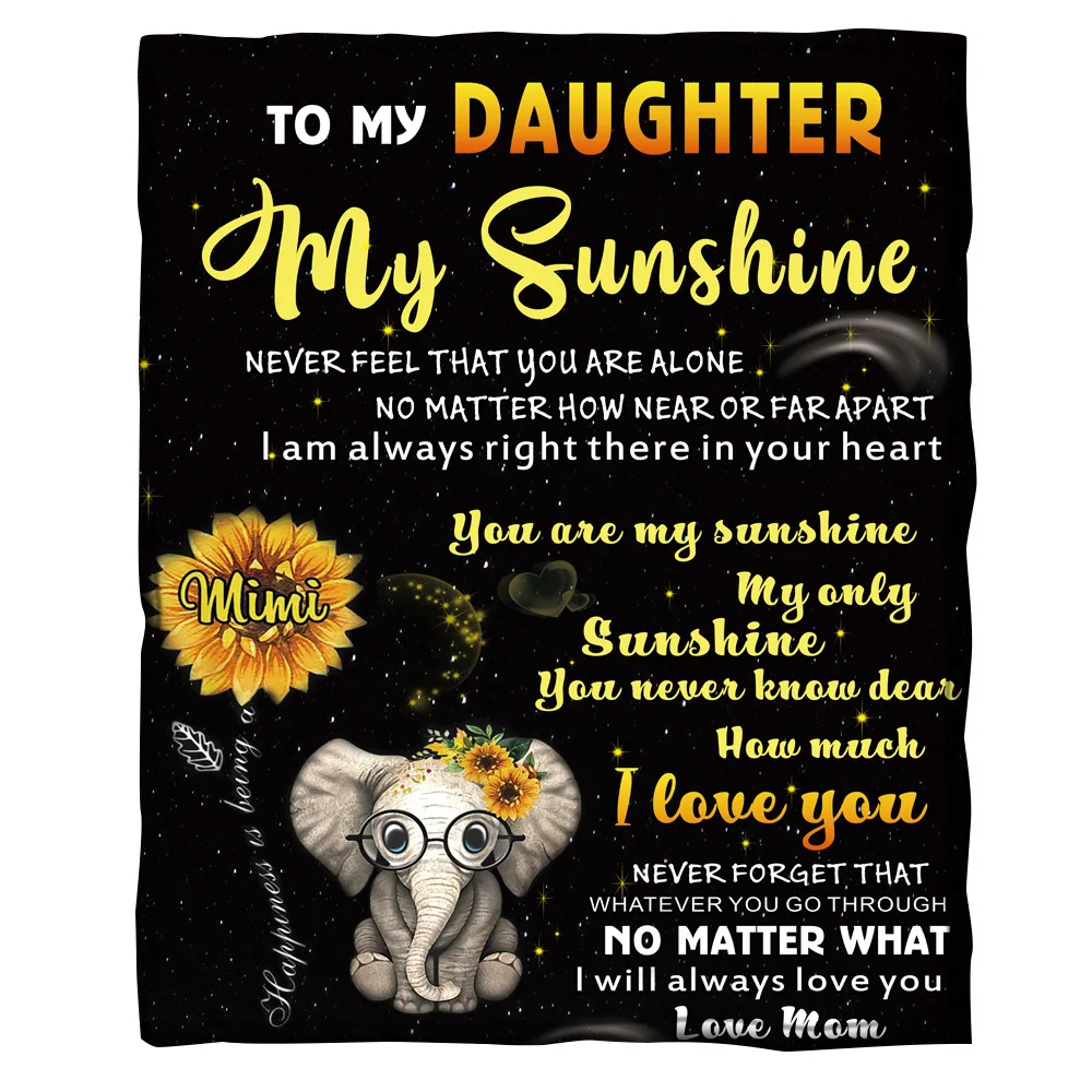 Фланелевое Одеяло ONGLYP для моей дочери одеяло My Sunshine подарок на день рождения