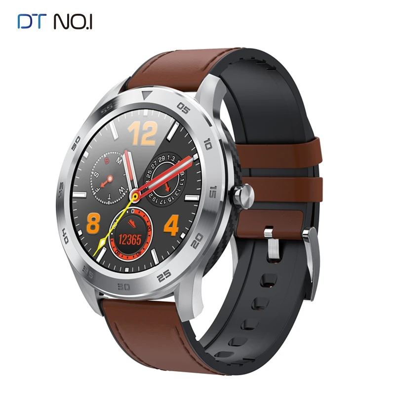 

DTNO.I No.1 DT98 Smart Watch 1.3 Full Round HD Screen ECG Detection Changeable Dials Smartwatch Fitness Track Leather Stainless