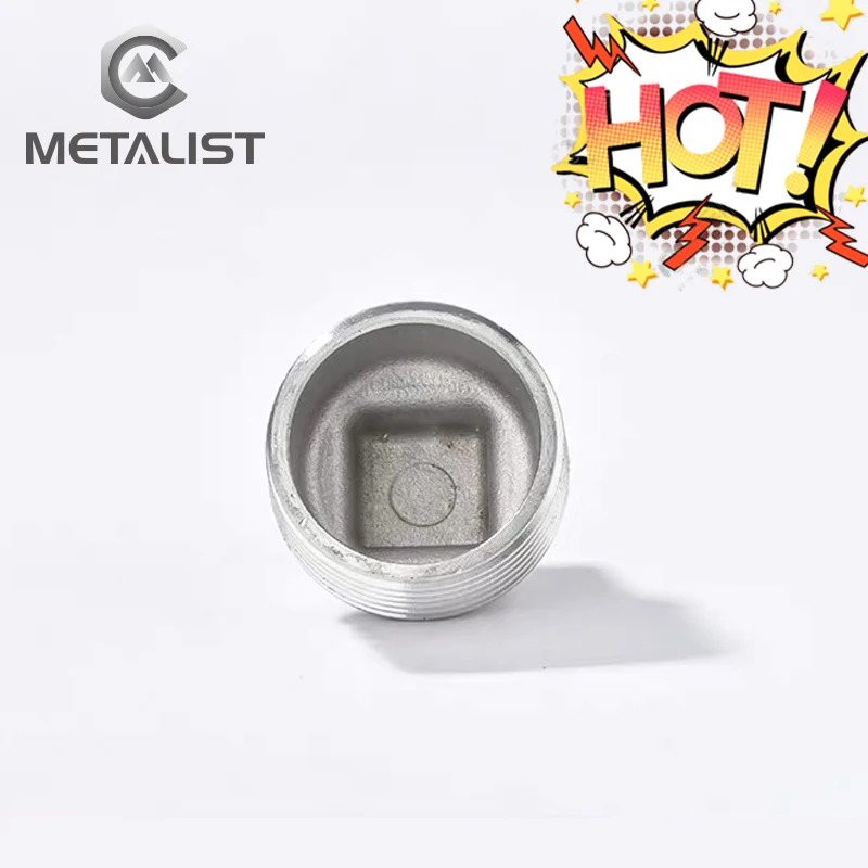 Металлист BSP 1/" DN8-2-1/2" DN65 наружная резьба 304 нержавеющая сталь квадратный разъем головки трубы потайной Разъем Фитинги Торцевая заглушка