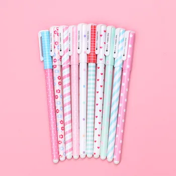 

10PCs/Set Color Pen Flower Animal Starry Star Sweet Flora Colored Gel Pen 0.5mm Writing Smooth Pens for School Office Stationery