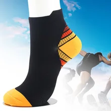 Компрессионные носки для мужчин и женщин, спортивные, для бега, влагоотводящие, дышащие, для фитнеса, носки длина до лодыжки, арка, боль, велосипедный носок