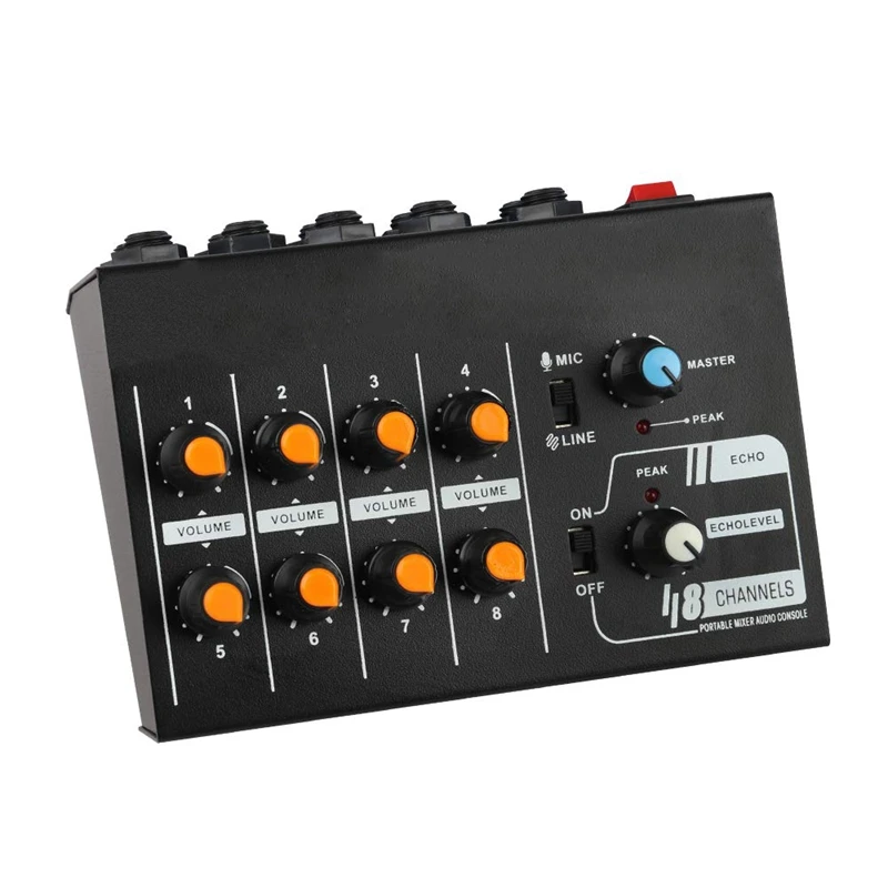 Микшерный пульт Профессиональный 8 канальный Портативный смеситель ниже Шум с