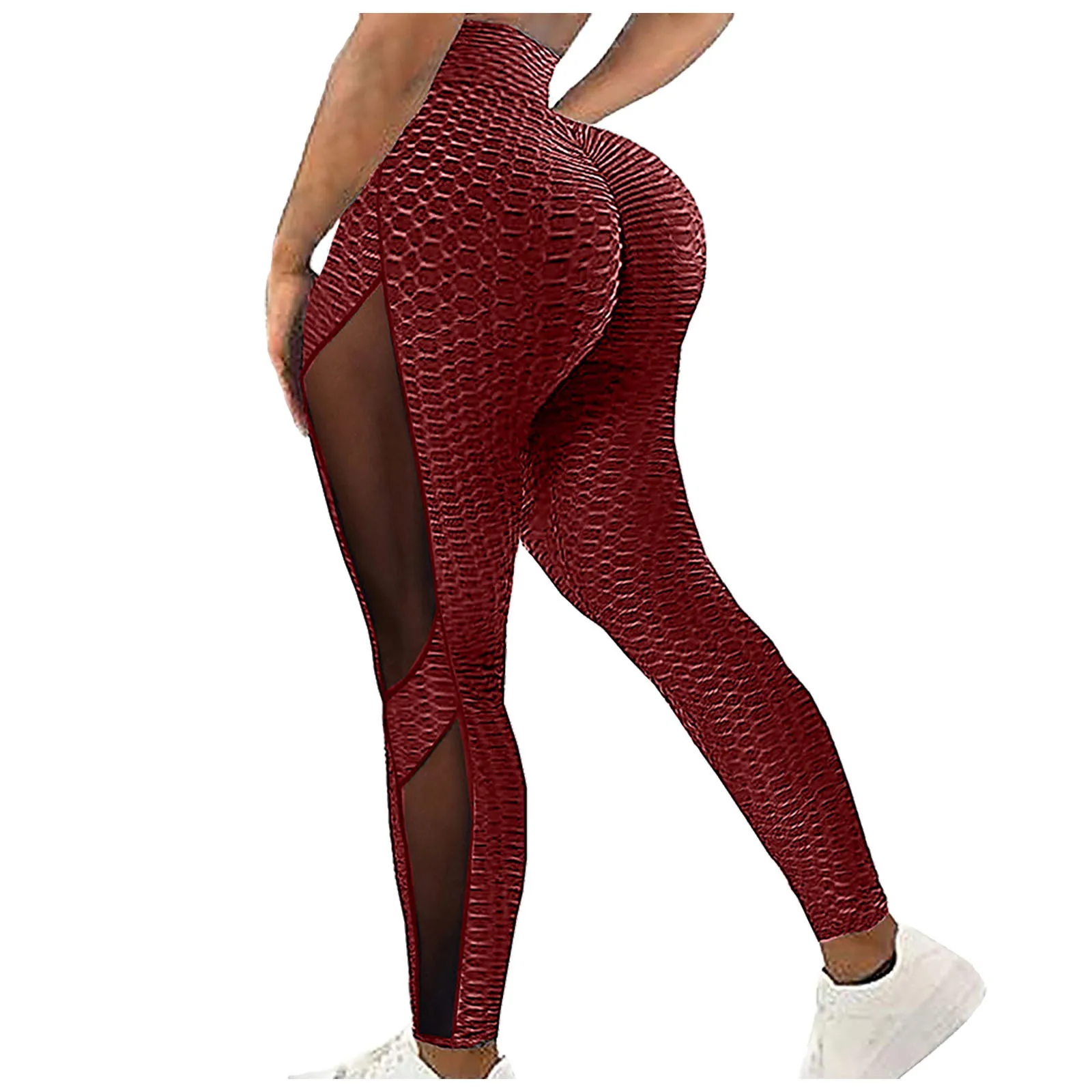 Sexy Seamless Leggings Women Hip Lift Bubble Yoga Pants Solid Color