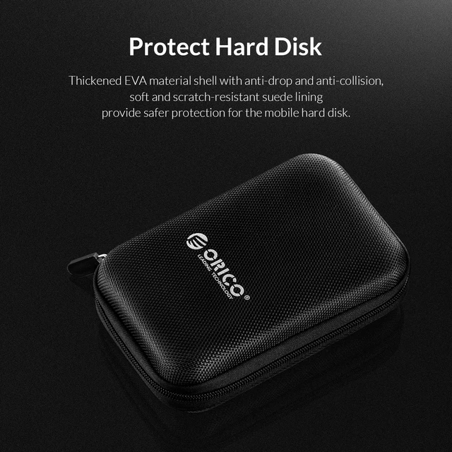 Protect and store your external portable hard drives with the ORICO HDD Box Bag Case, a portable and stylish solution with superior protection and travel-friendly design.
