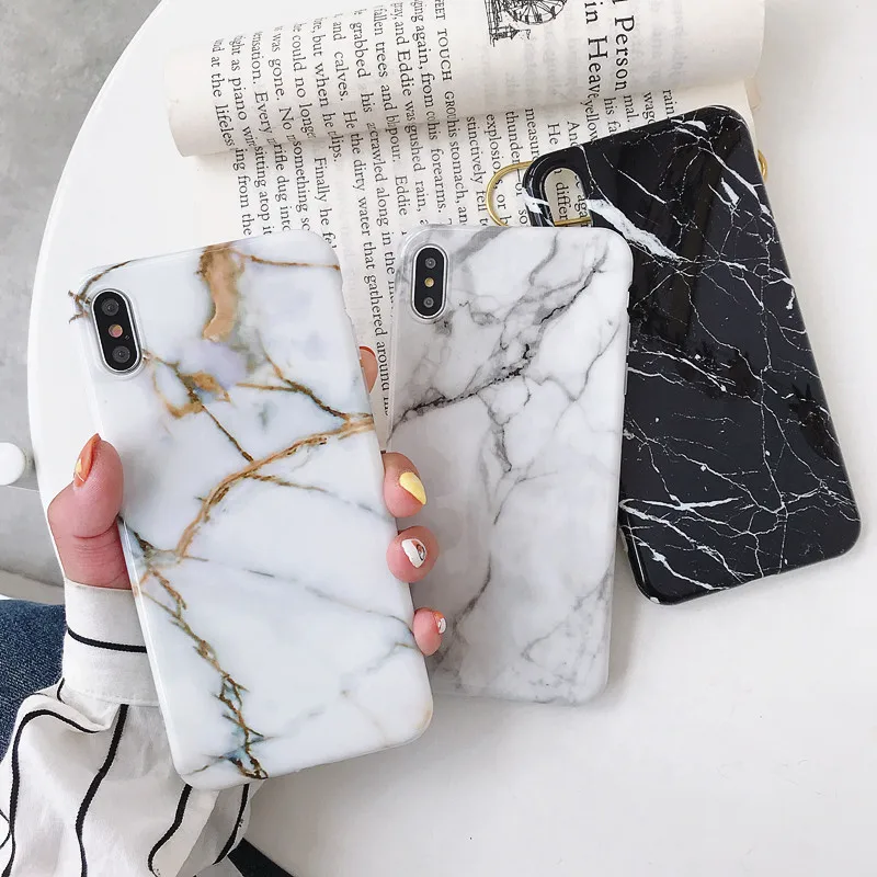 Marble Fundas on For iPhone SE 2020 Case Silicon Back Cover For iPhone 7 8 6 6S Plus 11 Pro 12 mini XS XR X Soft TPU Phone Capa