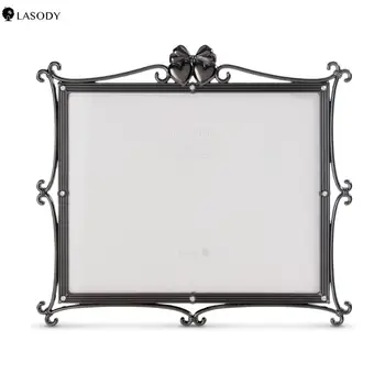 

Bowknot Double Heart 8x10 Picture Frame- Photo Frame for Wall tabletop Display, Ready to Hang Home Decoration, Desk
