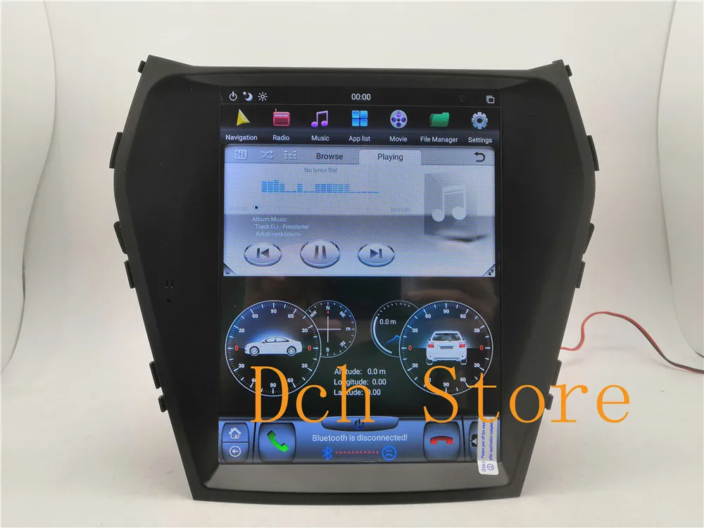 Автомобильный DVD плеер Tesla с GPS плеером 10 4 дюйма Android 8 1 для Hyundai santa Fe Ix45 2013 2014 2015 2016