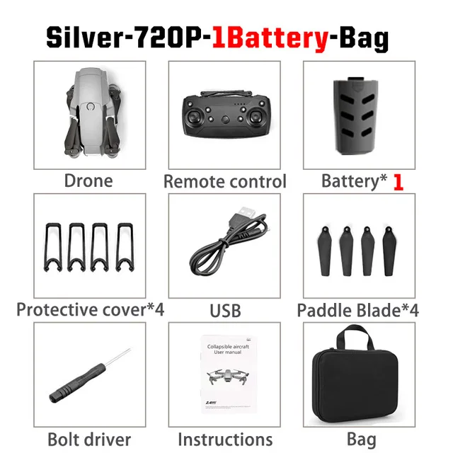720P with Bag Радиоуправляемый Дрон 4K камера с воздушным видео вертолет Квадрокоптер 1080P камера Дрон профессиональный оптический поток стабильная высота VS GD89 - Цвет: 720P with Bag