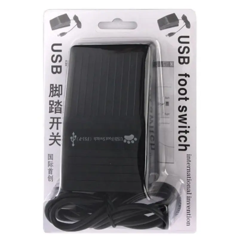 

Plastic USB Single Foot Switch Pedal Control Pre-Progr Key for Keyboard Mouse PC