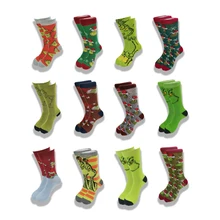 Cotton Down Yarn men  and Women's Socks Spring Autumn and Winter Wear  Funny  Anime Avatar  Skateboard in the tube socks