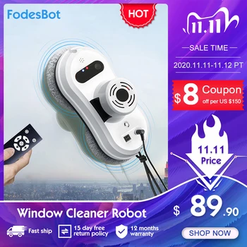 

Fodesbot Window Washer Electric Robot Window Cleaner Anti-falling Intelligent Magnet Window Cleaning Robot Remote Control
