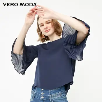

Vero Moda Women's Pure Color Pleated Flared Sleeves Chiffon Tops | 319158509