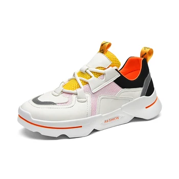 

New Mesh Fashion Sneakers Men Breathable Lace-up Summer Sport Walking Men Shoes Men Sneakers Reflective Design