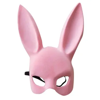 

Halloween Rabbit Ears Mask Sexy Girl Bunny Long Ear Bondage Mask Masquerade Party KTV Cosplay Costume Props