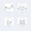 Powecom 10pcs Children Mouth Mask PM2.5 Disposable Filter mask 3 Layer Anti dust Face Mask Fits 3-15 Years Old Kids 6