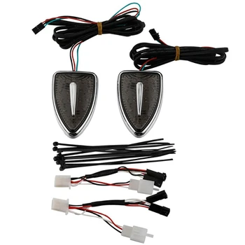 

Motorcycle Aero Head Marker Red Indicator Lights Turn Signal Case for Honda Goldwing Gl1800 Gl 1800 F6B 2012-2017