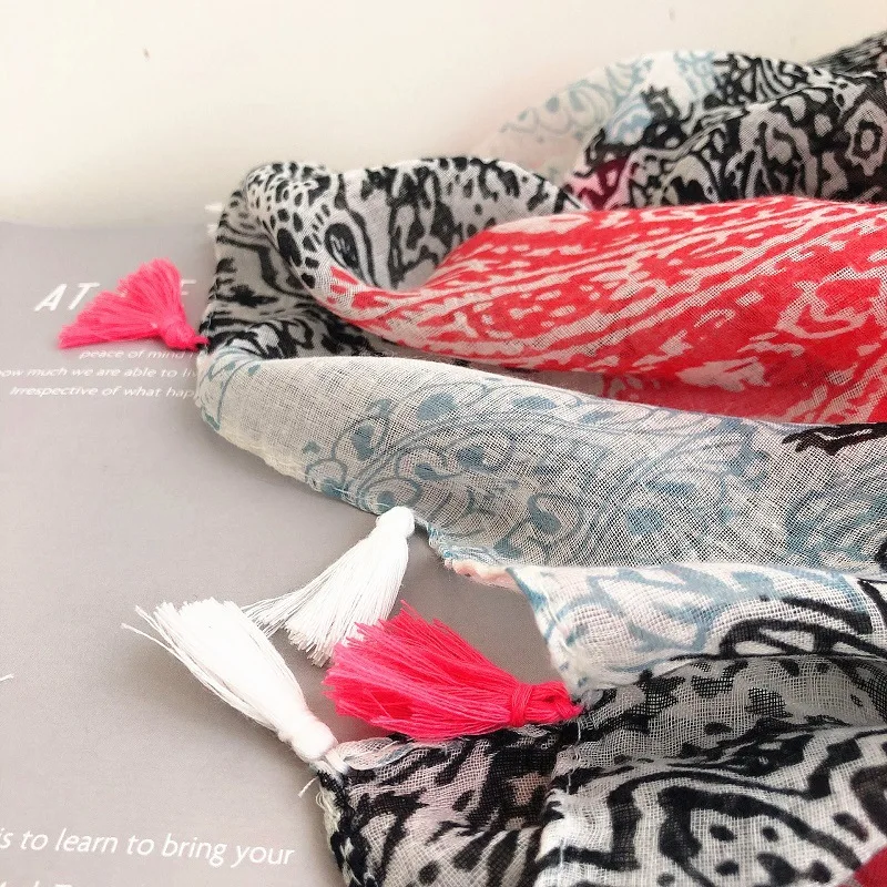 Женский высококачественный Геометрический Цветочный кисточкой шаль из вискозы шарф с принтом мягкий пашминовый палантин Bufandas мусульманский хиджаб Sjaal