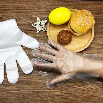 

Disposable Clear Plastic Gloves 1000pcs Plastic Disposable Food Prep Gloves Polyethylene Work Gloves for Cooking Cleaning