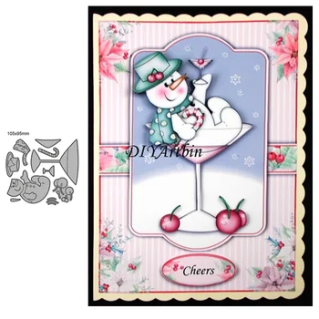 

cup christmas snowman cutting die new 2020 Greeting card making layering stencils for card making