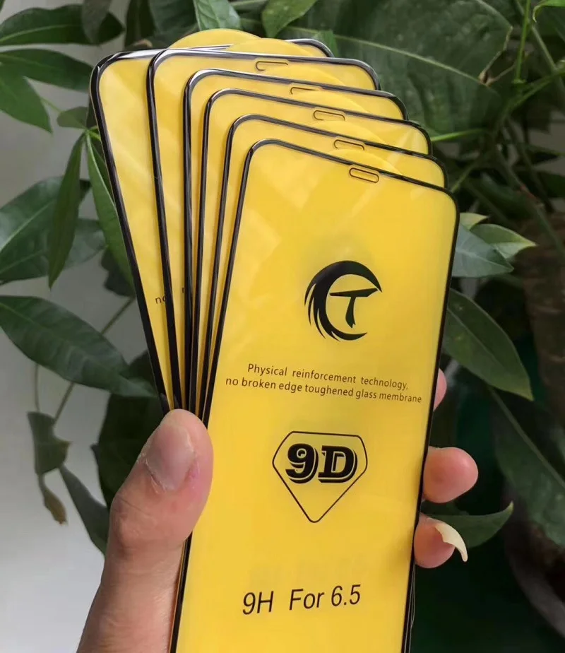2 шт./лот, новинка, 9D полное покрытие, закаленное стекло для iPhone 11 Pro X XS Max, Защитная пленка для экрана для iPhone 8 7 6s Plus, защитная пленка