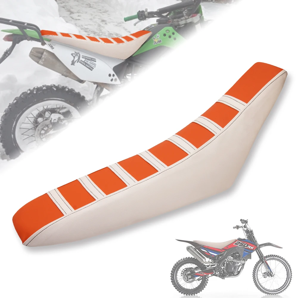 Фото Для YZF CRF Suzuki Kawasaki Yamaha грязь BikeMotorcycle кожаный захват мягкий чехол для сиденья универсальный белый + коридор №2