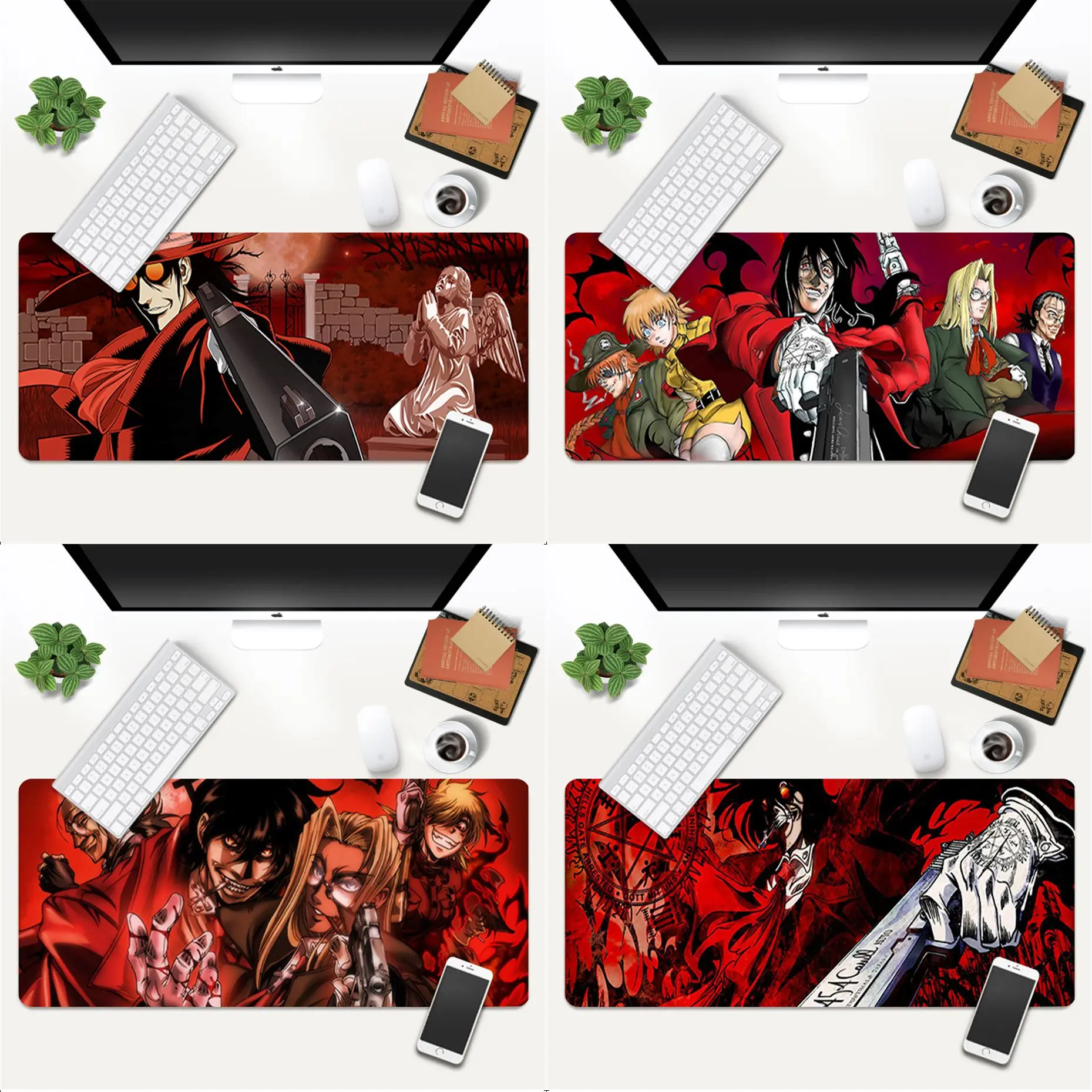 

MaiYaCa Vintage Cool hellsing Keyboard Gamer Gaming Mouse pads Gaming Mouse Pad Large Deak Mat 700x300mm for overwatch/cs go