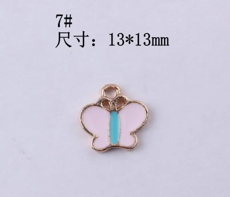 7 -13x13mm 10 шт эмаль Пингвин амулет в виде единорога для изготовления ювелирных изделий Модные серьги кулон браслет и ожерелье подвески - Окраска металла: 7 -13x13mm