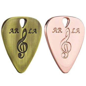 

2Pcs Metal Guitar Pick 0.38mm Thin Durable Silver Color Professional Bass Ukelele Guitar Picks Bronze & Rose Gold