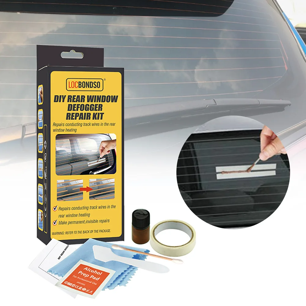 Car Rear Window Defogger Repair Kit DIY Quick Repair Scratched Glass