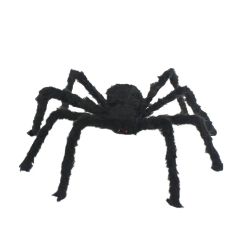 

30CM/50CM Halloween Party Decoration Horror Simulation Plush Spider Toy Red Eyes Scary Spider Props Dropshipping