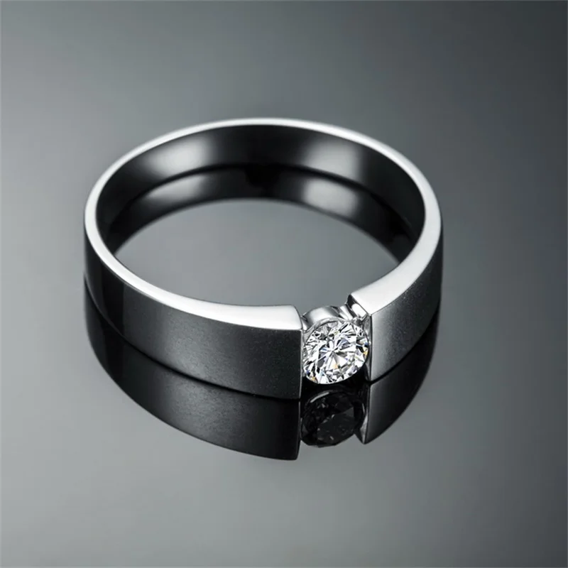 Классический 100% оригинальный набор серебряных колец 925 пробы 6 мм 1ct CZ SONA Алмазные