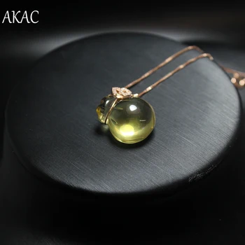 

Free shipping AKAC approx15*18mm natural yellow citrine quartz pendant S925 sterling silver pink quartz pendant