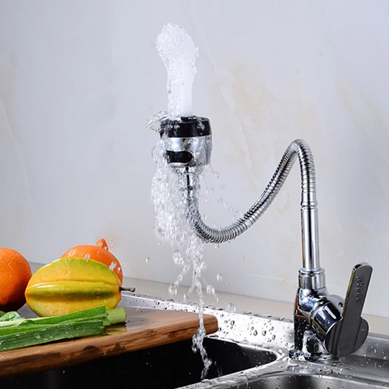 Chrome Brass Basin Kitchen Faucet Vessel Sink Mixer Tap Spring Dual Swivel Spouts Sink Mixer Bathro - 4000166528664