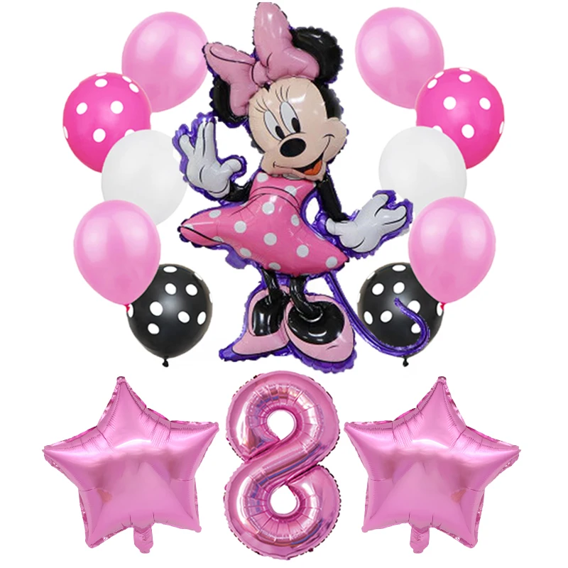 Disney Minnie Mouse Mickey Mouse Birthday Party Decorations 10 People Disposable Plate Napkin Cup Tablecloth Party Supplies Sets neon party supplies