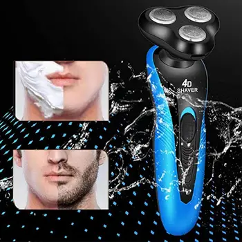

wet dry electric shaver facial electric razor for men male beard shaving machine rotary head usb rechargeable 4in1 grooming kit
