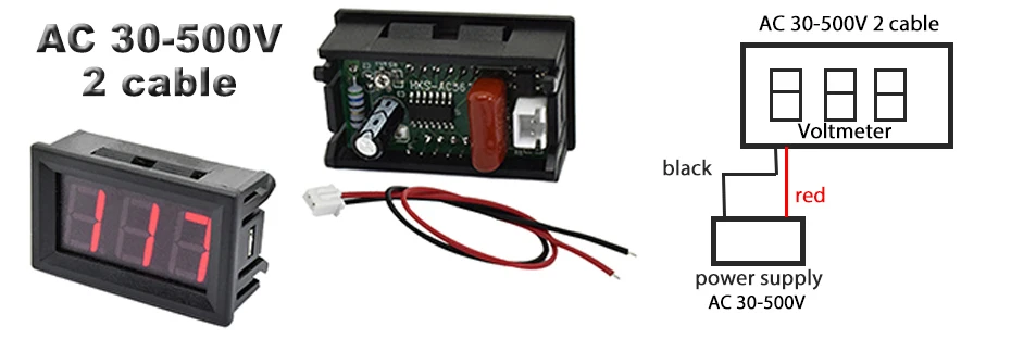 AC 30-500V led digital voltage meter 1