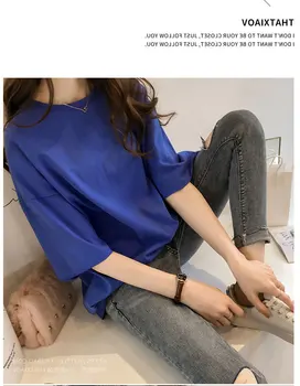 

Women's summer loose short sleeve T-shirt with base coat top 2020 Black white Animal O-Neck