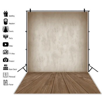 

Gradient Grunge Vintage Wall Wood Board Floor Baby Portrait Backdrop Vinyl Photography Background For Photo Studio Photophone