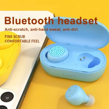 

Wireless Bluetooth Earphone Headset Sport Waterproof Touch Control Music Earbuds With Microphone Macaron Color